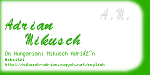 adrian mikusch business card